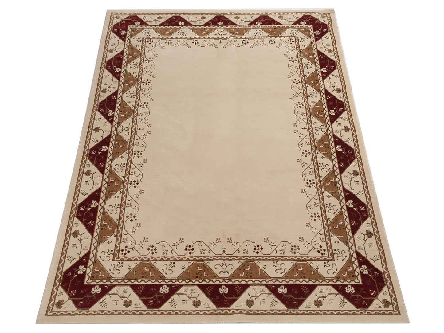 Alara 146389 Ivory Red 6.6x9.8 Machine Made Rug