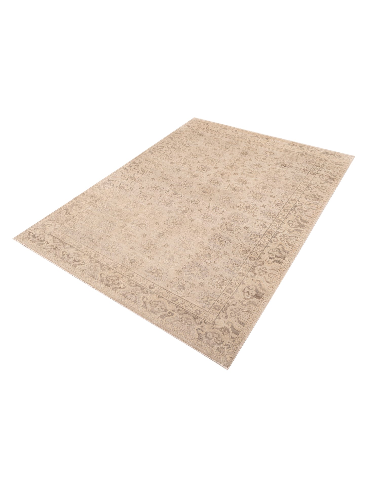 Evren 122175 Gray Silver 9x12 Hand Knotted Rug