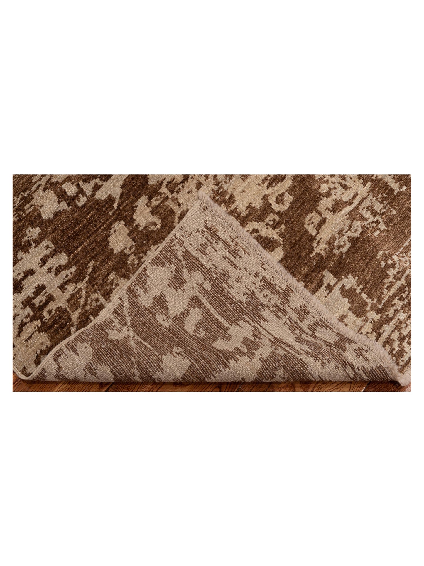 Angora Oushak 126693 Brown Silver 6.7x8.6 Hand Knotted Rug