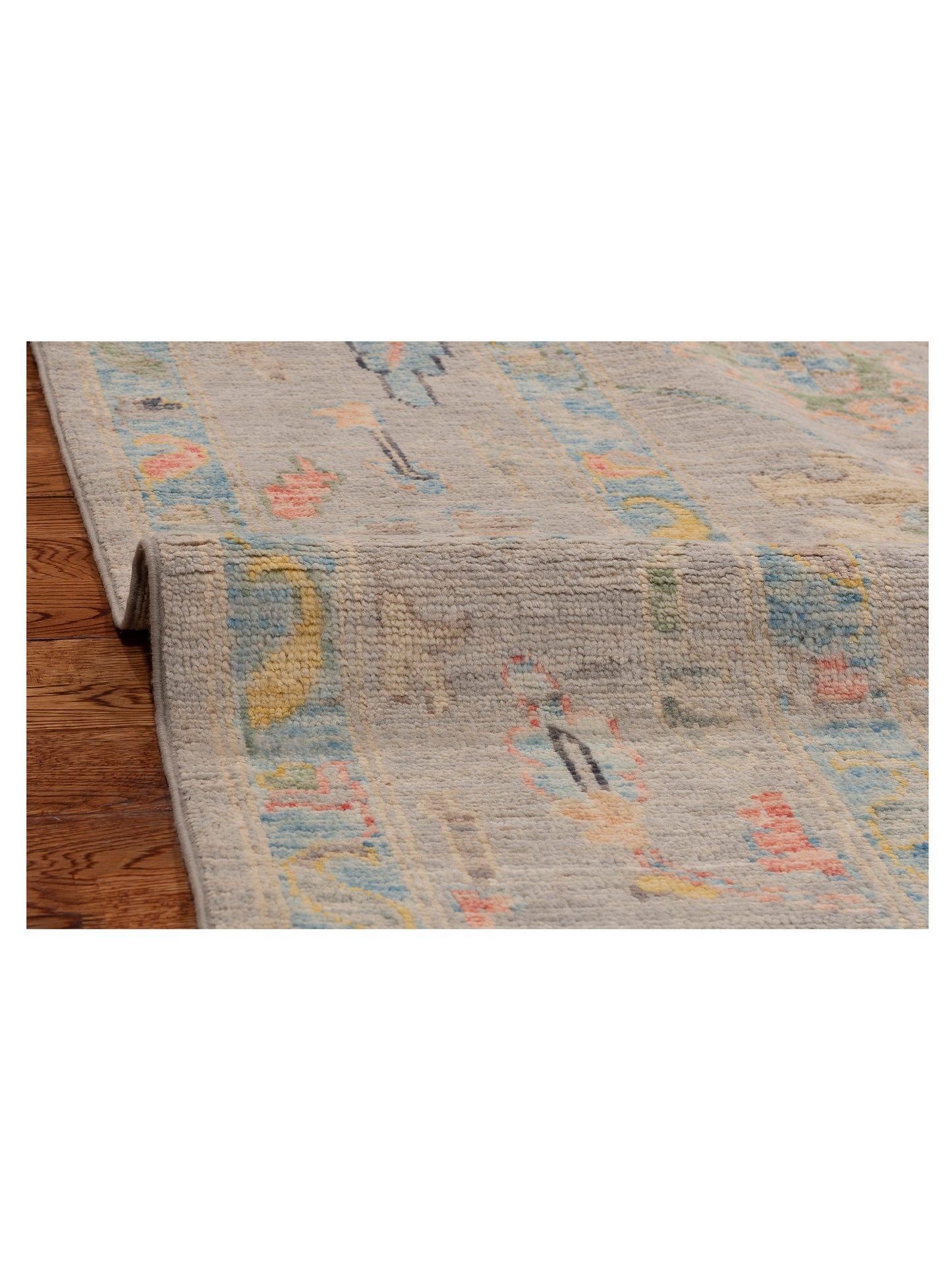 Anadol Oushak 151531 Light Gray Light Gray 8x9.11 Hand Knotted Rug