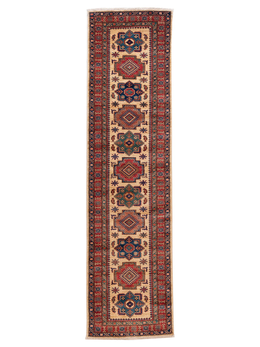 Nomad Kazak  Beige Red Tribal