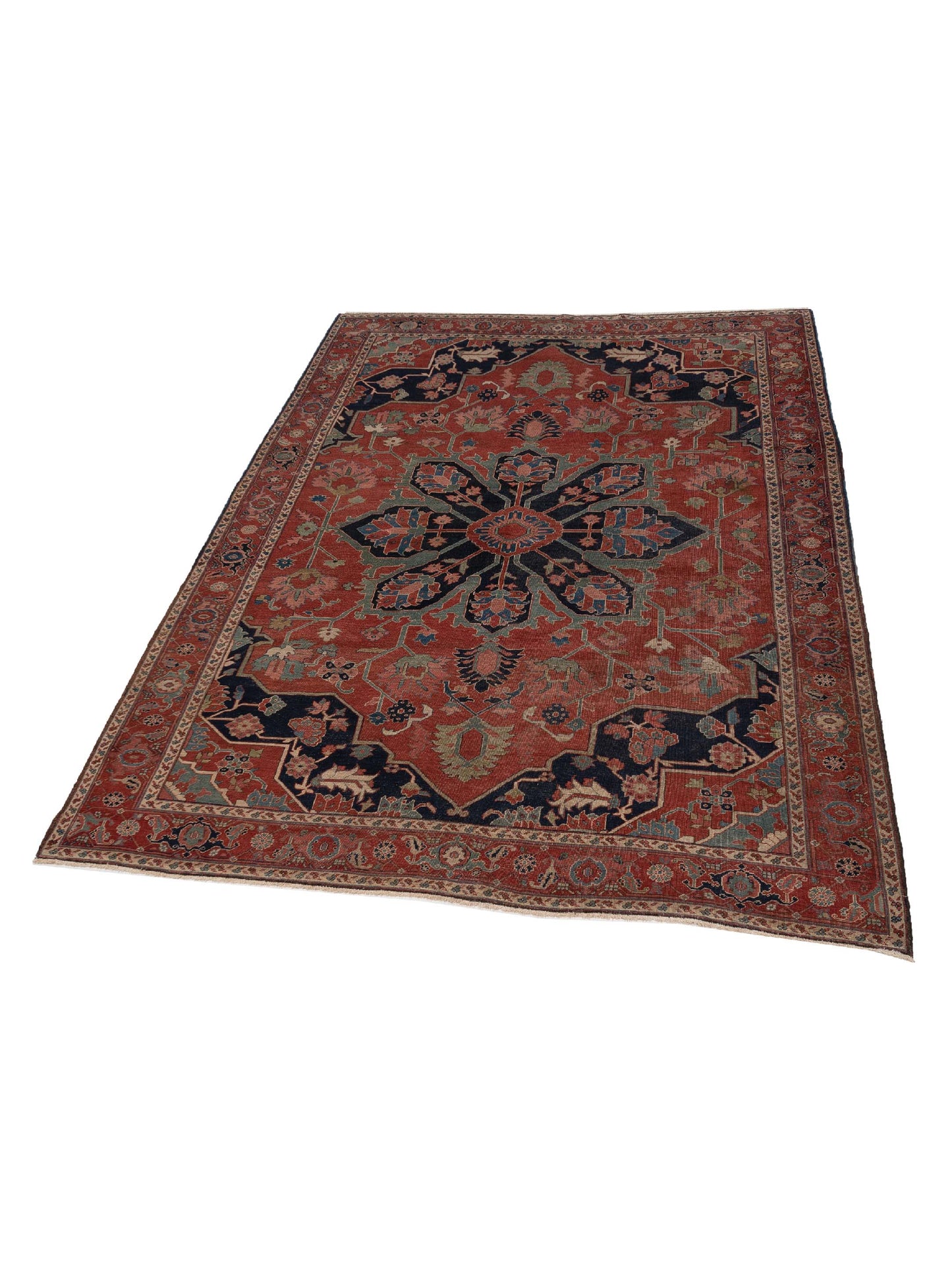 Persian Antique 147591 Red Navy 9.3x12.5 Hand Knotted Rugs