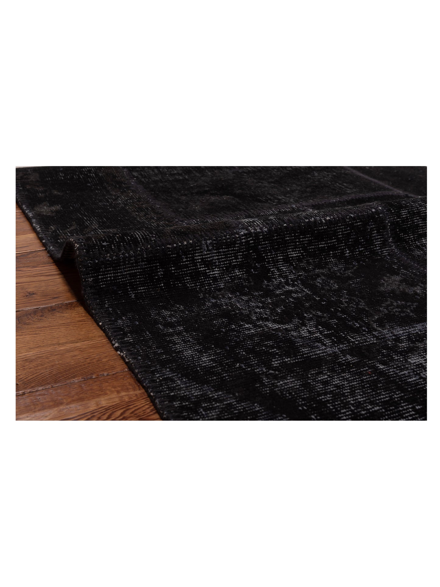 Turkish Vestige Patchwork 131077 Black 3.4x4.11 Hand Knotted Rug
