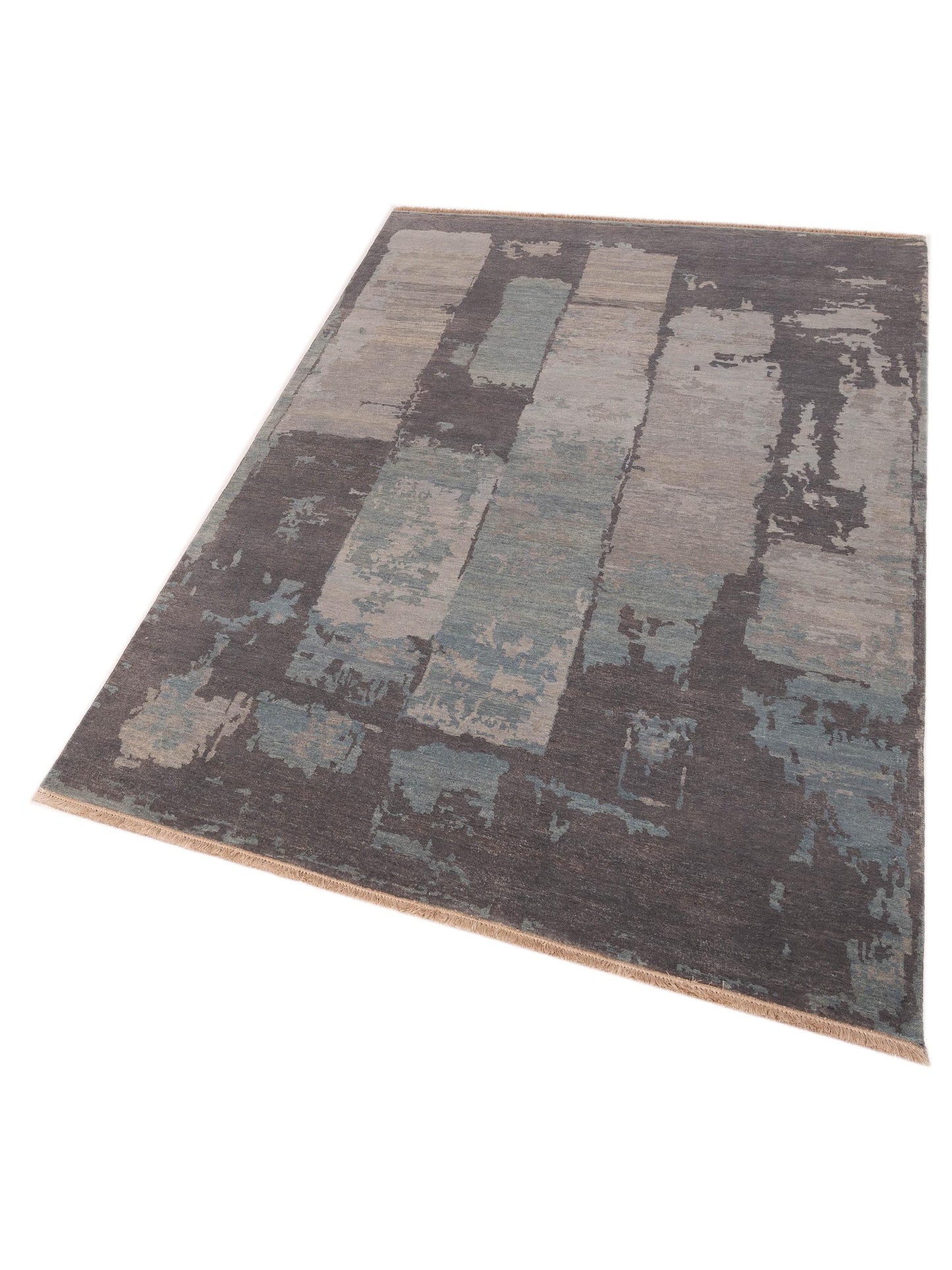 Tibetino 119310 Blue Gray 5.10x8.11 Hand Knotted Rug