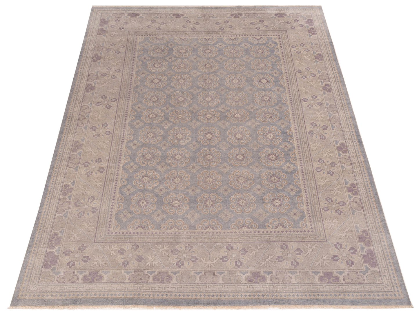 Evren 123528 Gray Silver 9x11.10 Hand Knotted Rug