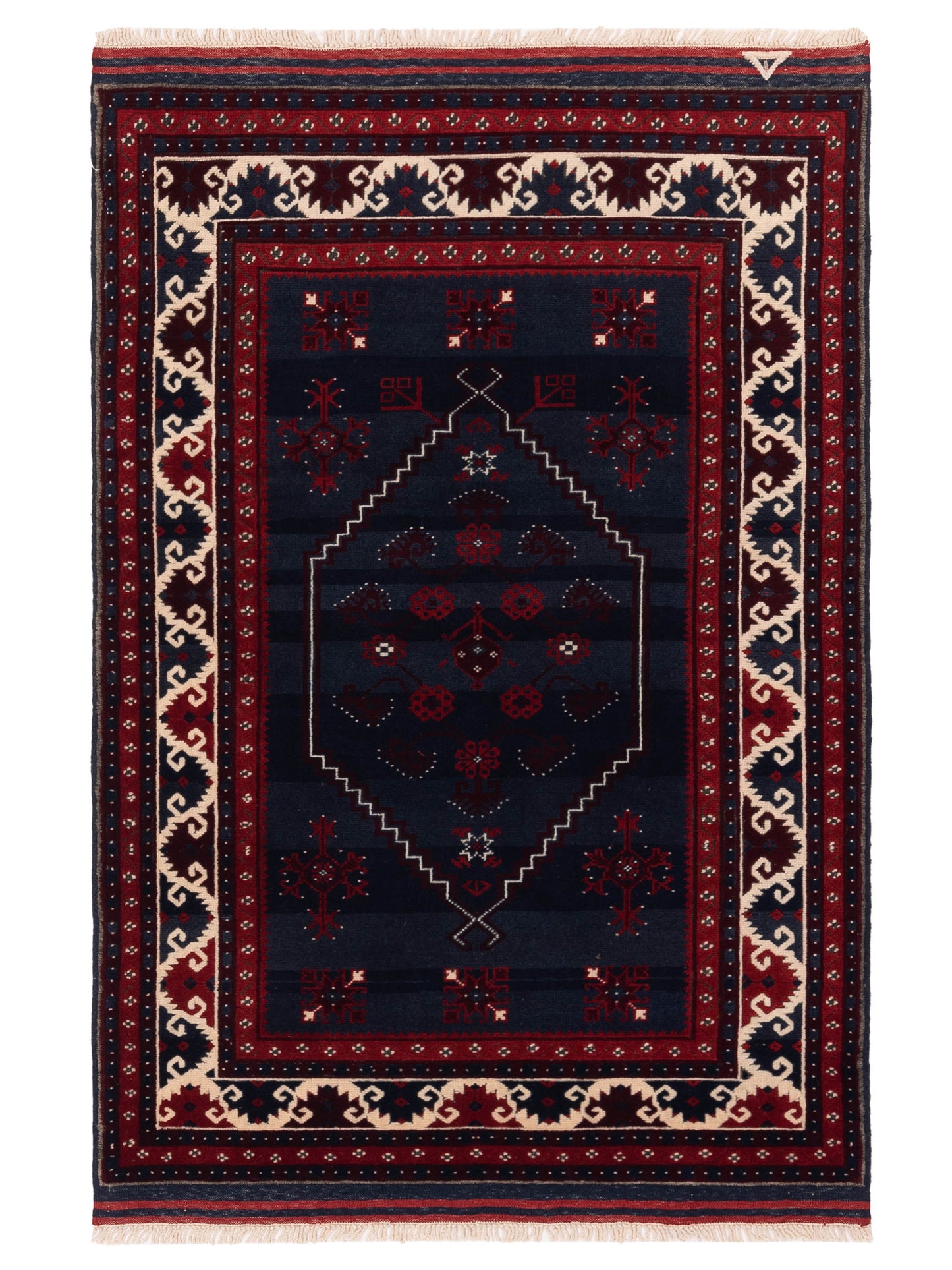 Pasha Turkish Shirwan  Charcoal Ivory Traditional