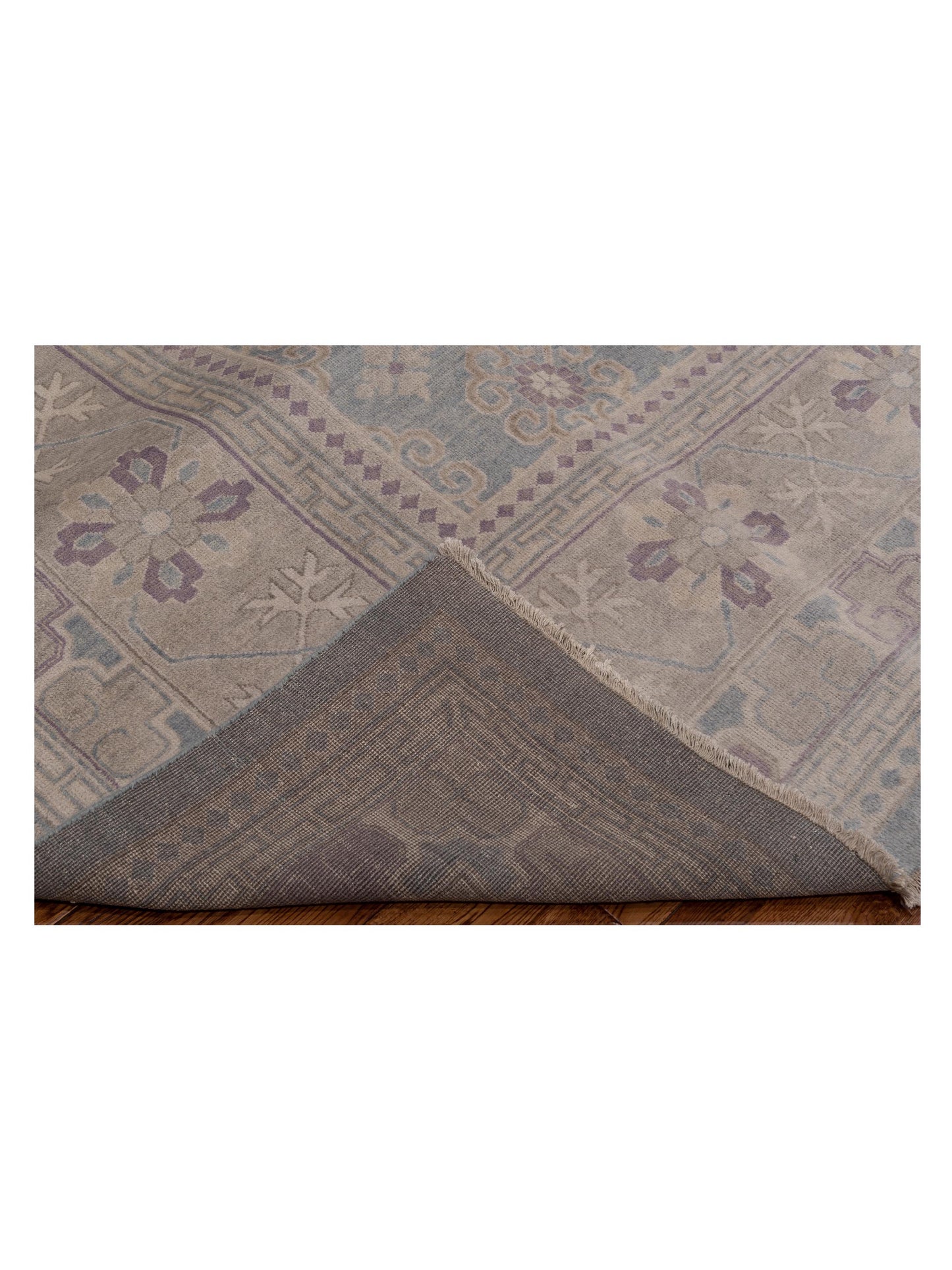 Evren 123517 Blue Gray 9.10x13.10 Hand Knotted Rug
