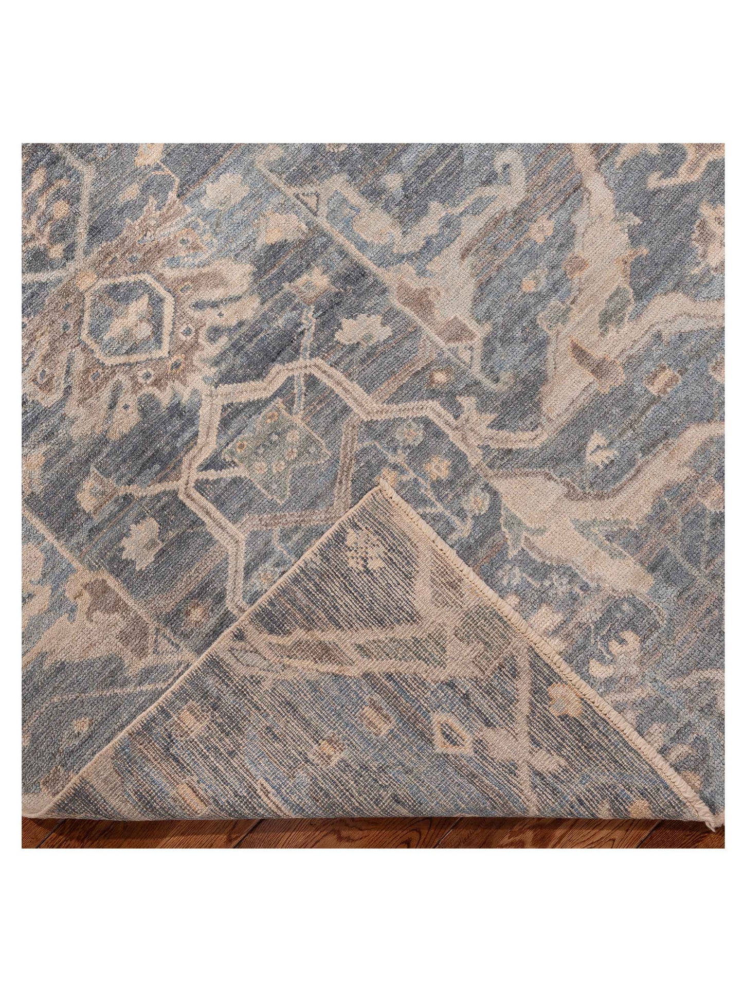 Angora Oushak 155798 Gray Gray 9.4x11.5 Hand Knotted Rug