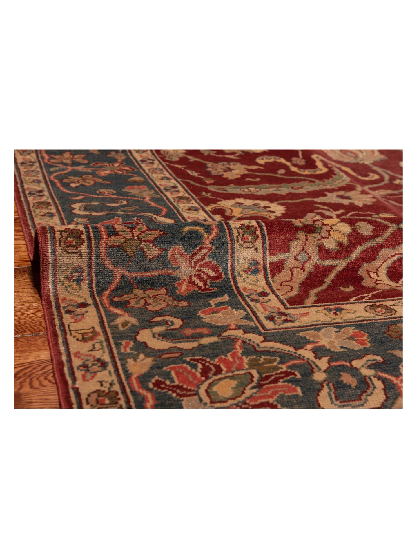 Antique Loom 148318 Red Navy 6.2x9 Hand Knotted Rug