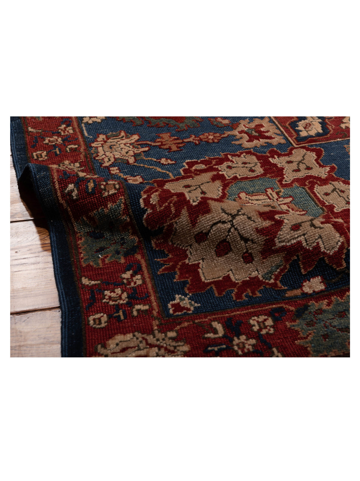 Antique Loom 107945 Burgundy Navy 12.11x18.9 Hand Knotted Rug