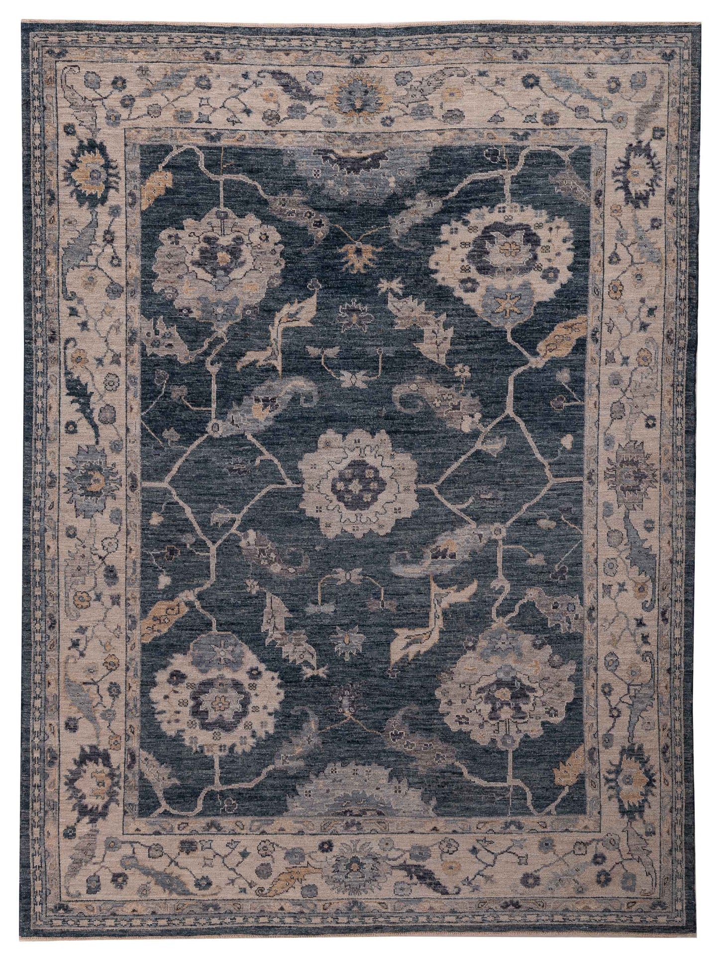 Anadol Angora Oushak  Blue Ivory Traditional