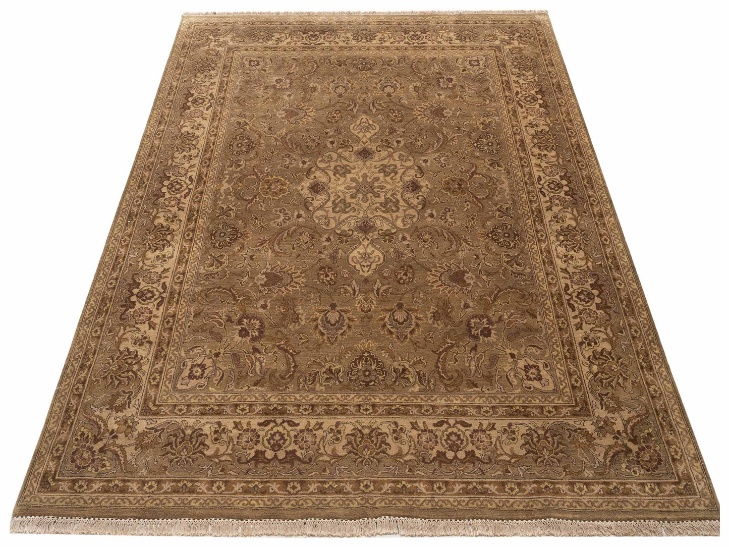 Sultan 86172 Brown Ivory 8x9.11 Hand Knotted Rug