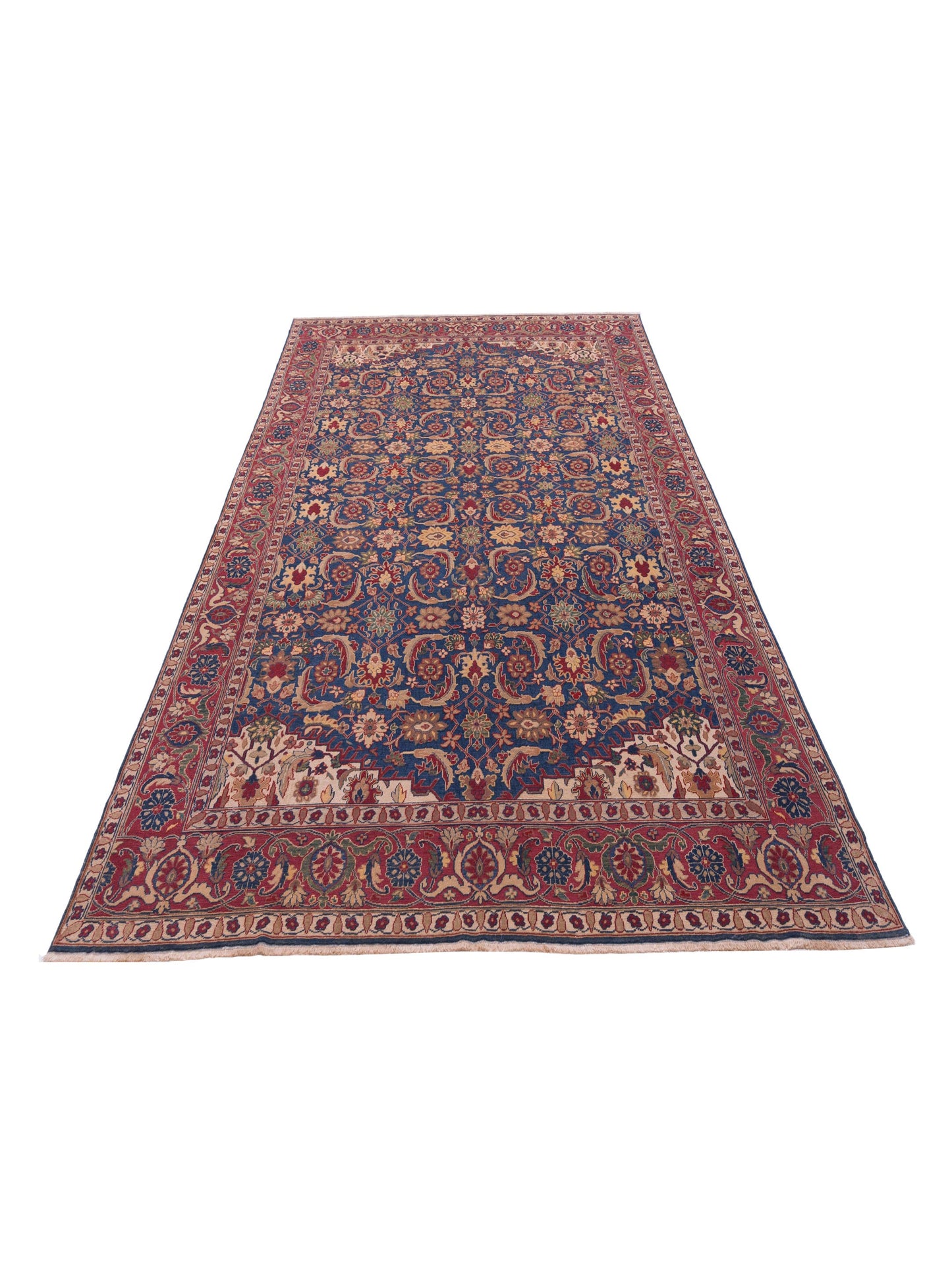 Antique Loom 104529 Navy Rust 10.2x13.3 Hand Knotted Rug