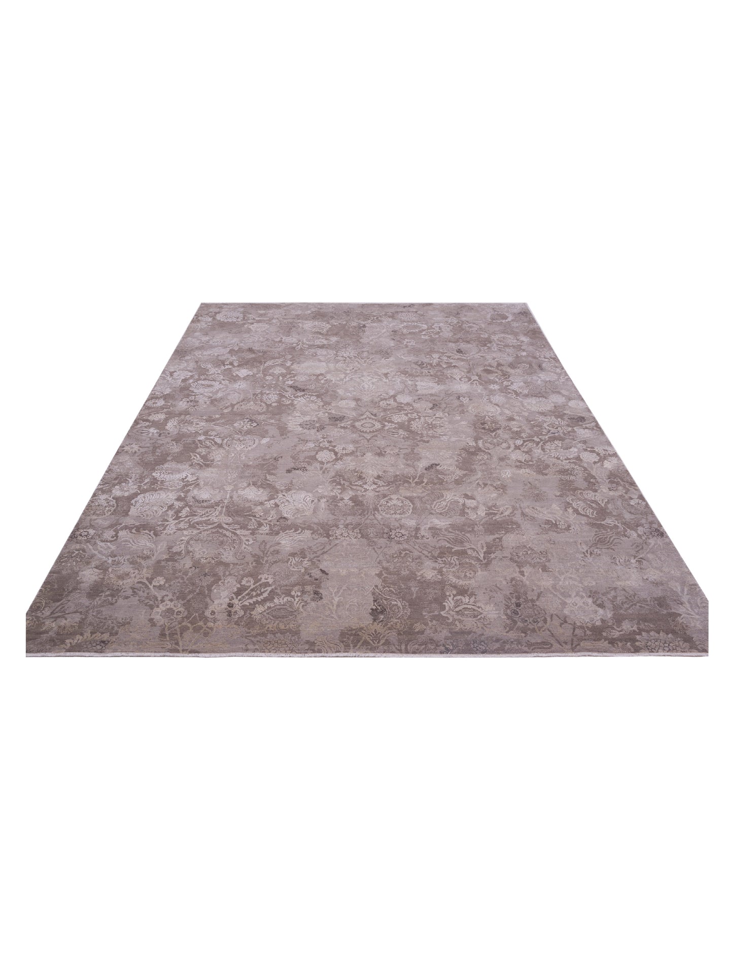 Mastersilk 127400 Gray Gray 9x12.2 Hand Knotted Rug