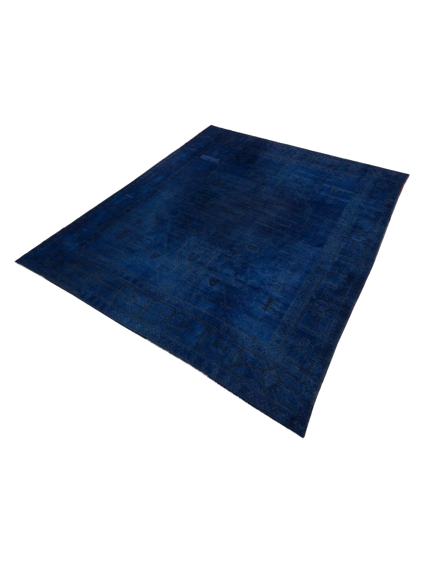 Vintage 79871 Indigo 13.6x15.2 Hand Knotted Rug