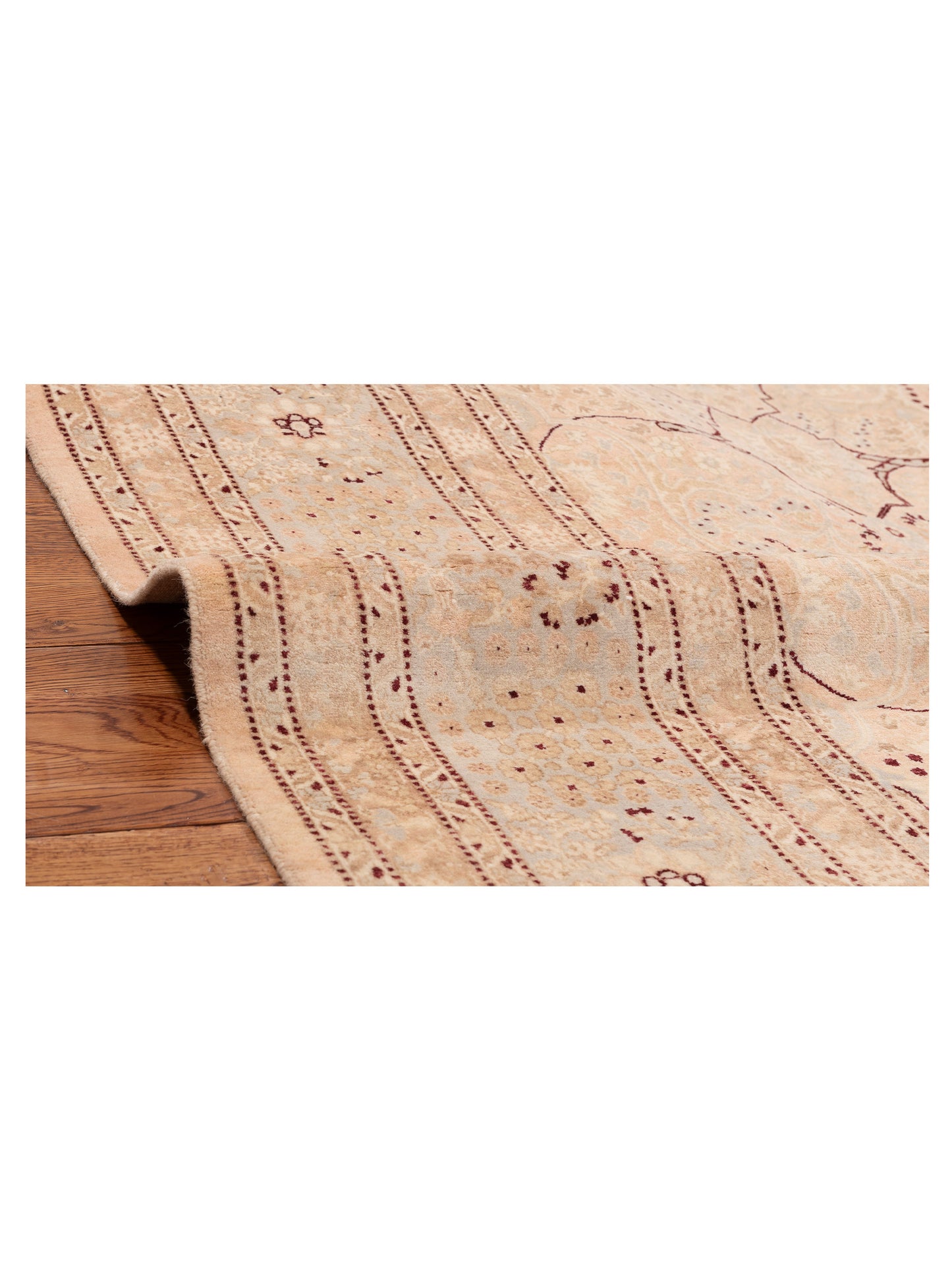 Haji Jalili 153653 Pink Silver 8.3x10.1 Hand Knotted Rug