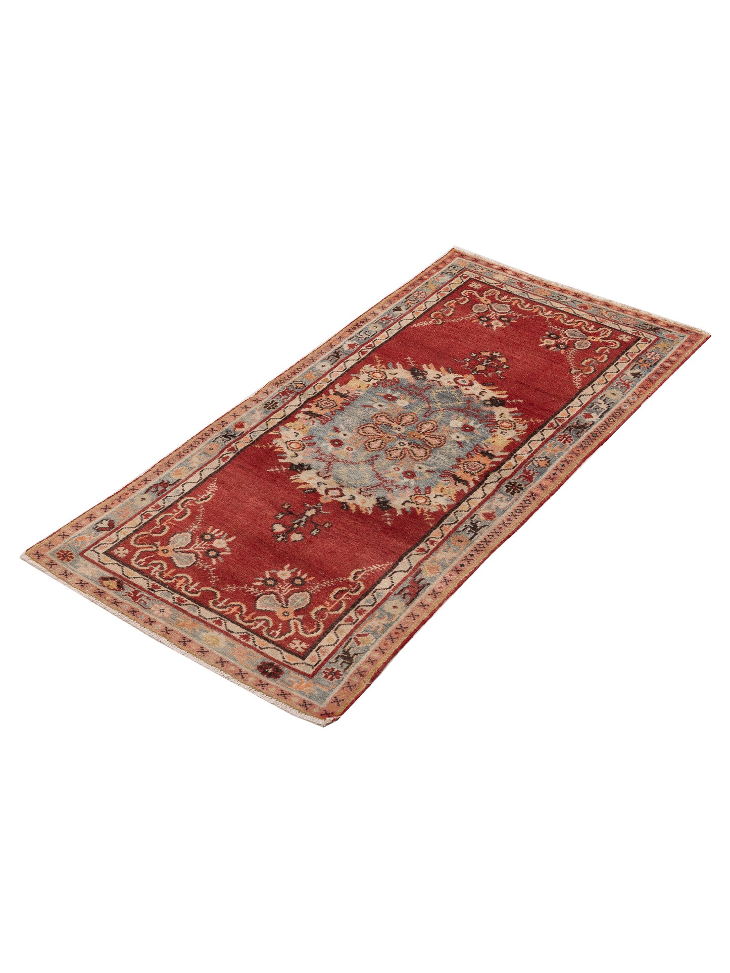 Old Anatolian 154155 Red Gray 3.1x6.2 Hand Knotted Rug
