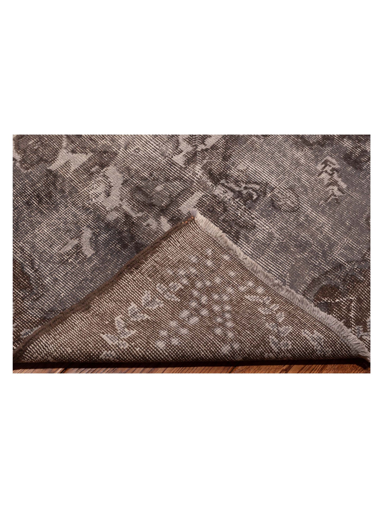 Vintage 111980 Gray 6.6x8.6 Hand Knotted Rug