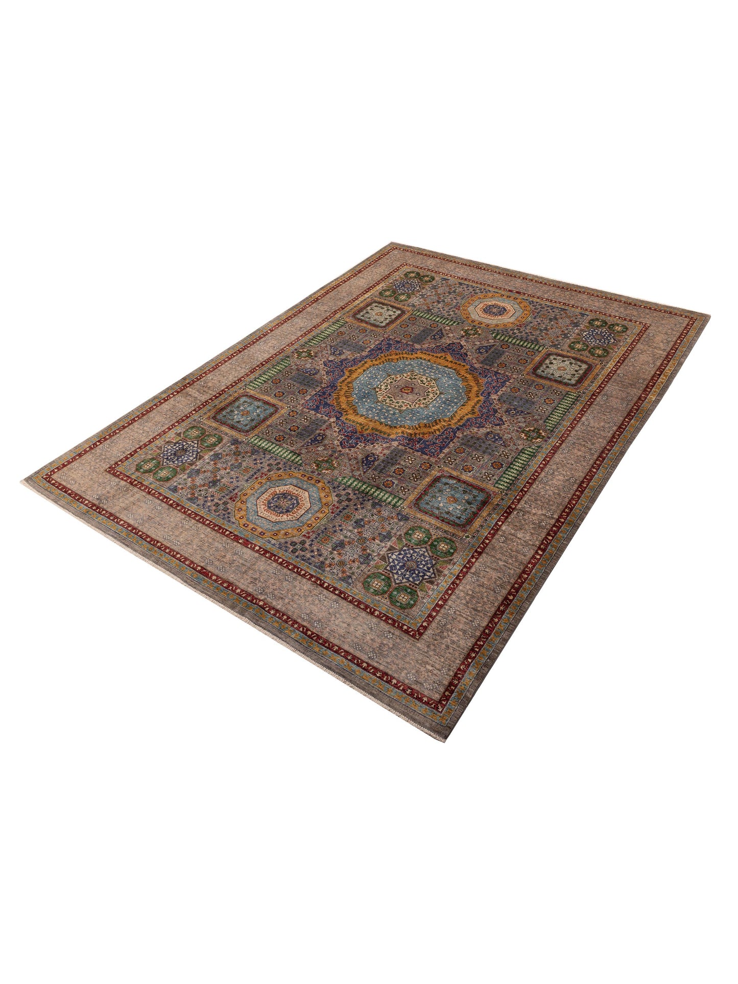 Artisan Mamluk 156273 Multi Gray 9.1x12.4 Hand Knotted Rug