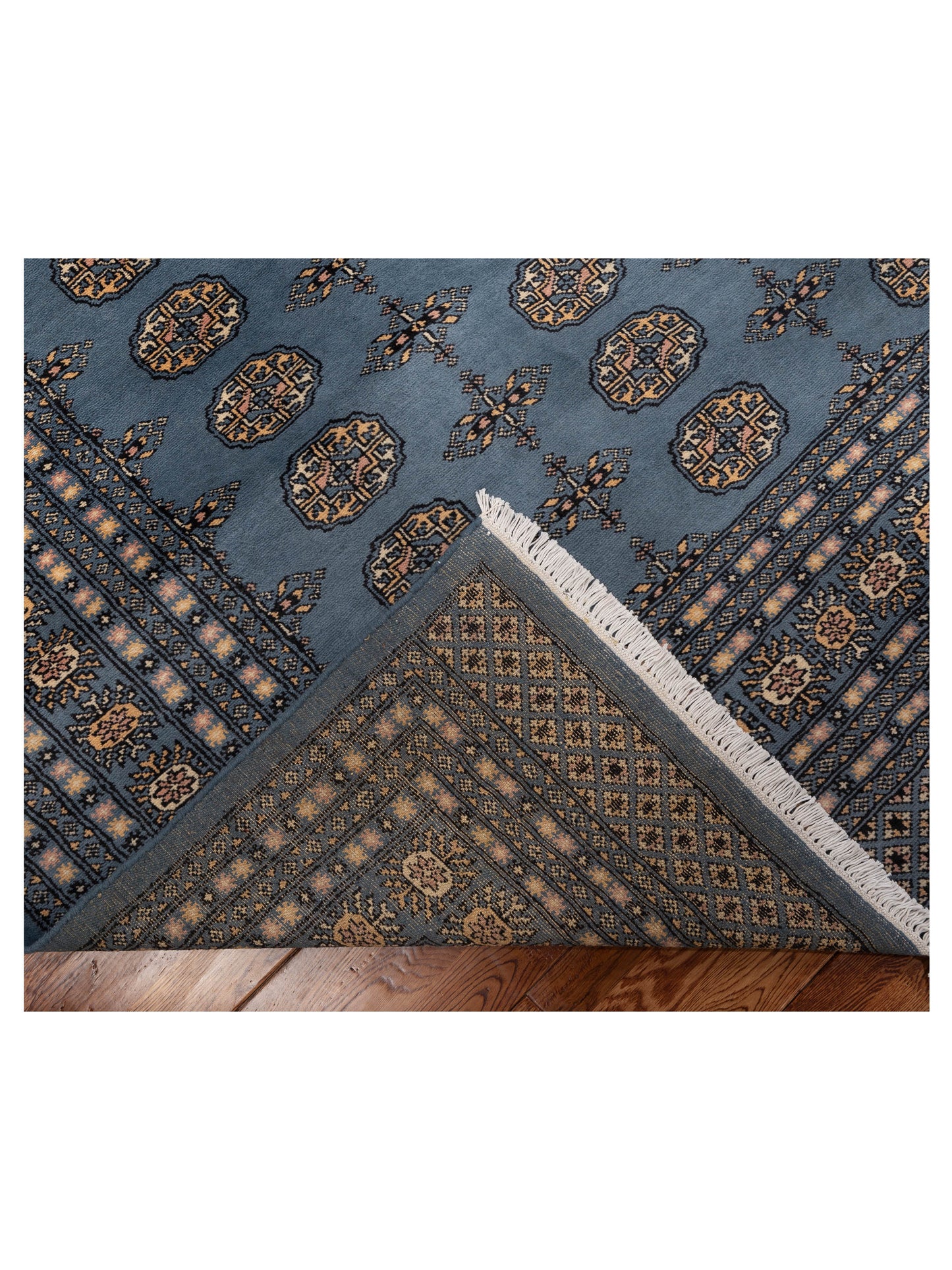 Bokhara 153417 Blue Blue 8.3x10 Hand Knotted Rug