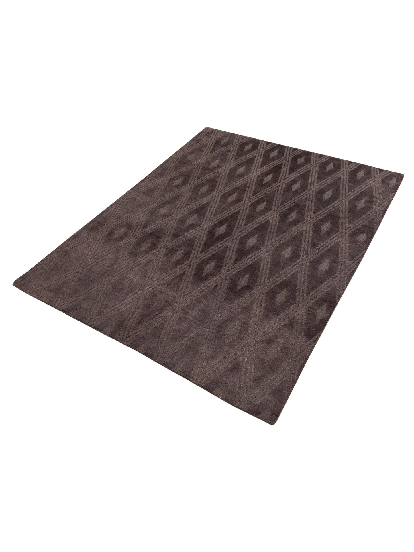 Himalayan 120380 Dark Brown 8x10 Hand Knotted Rug
