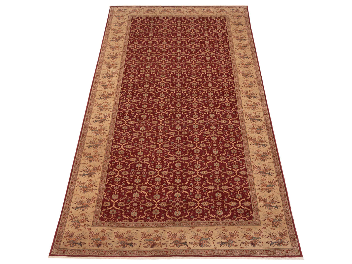 Antique Loom 107954 Red Ivory 8.1x14.6 Hand Knotted Rug