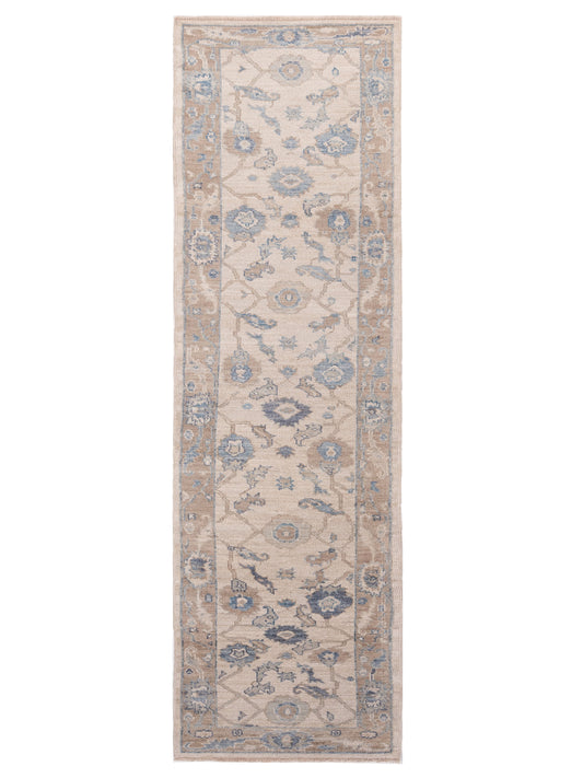 Anadol Angora Oushak  Ivory Brown Traditional