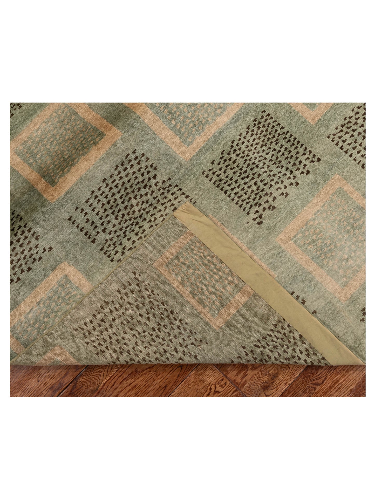 Tibetino 154033 Green Green 4.6x6.5 Hand Knotted Rug