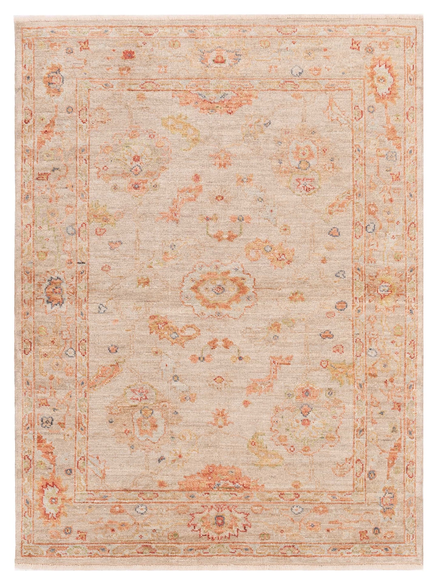 Anadol Angora Oushak  Ivory Silver Traditional