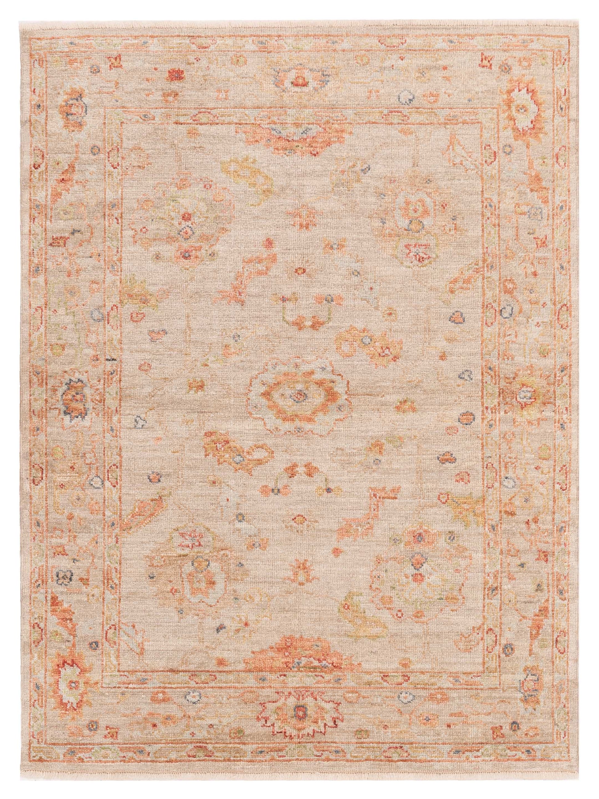 Anadol Angora Oushak  Ivory Silver Traditional
