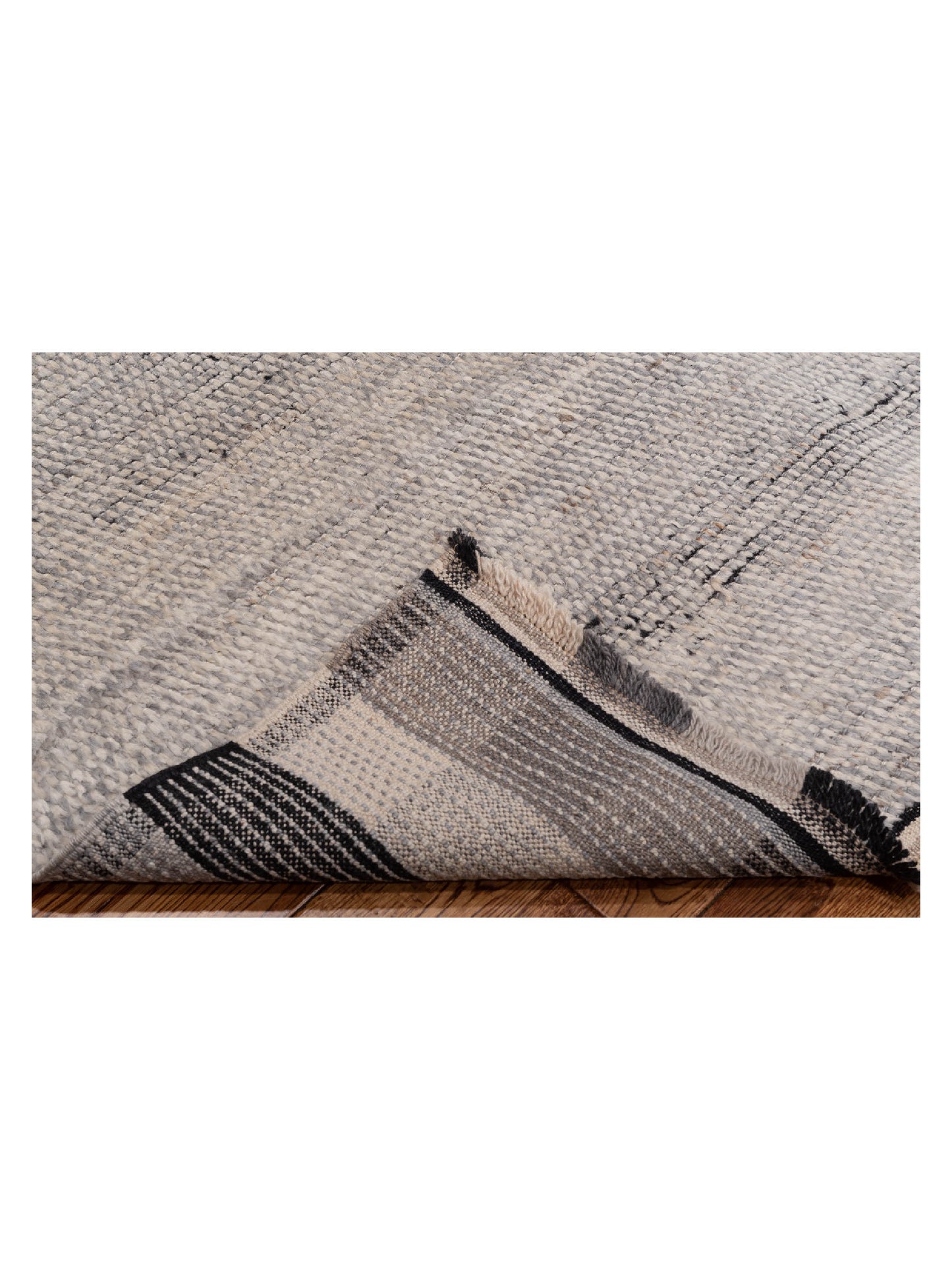Atlas 149654 Silver Silver 6.2x8.10 Hand Knotted Rug