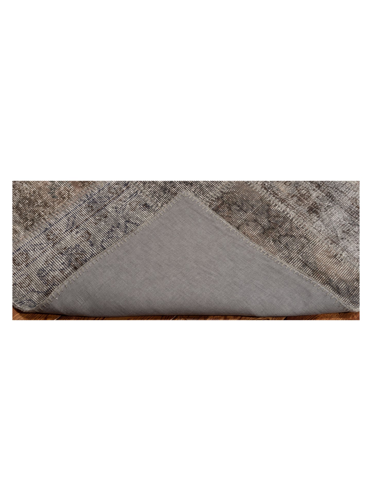 Turkish Vestige Patchwork 129760 Gray 8.1x10 Hand Knotted Rug