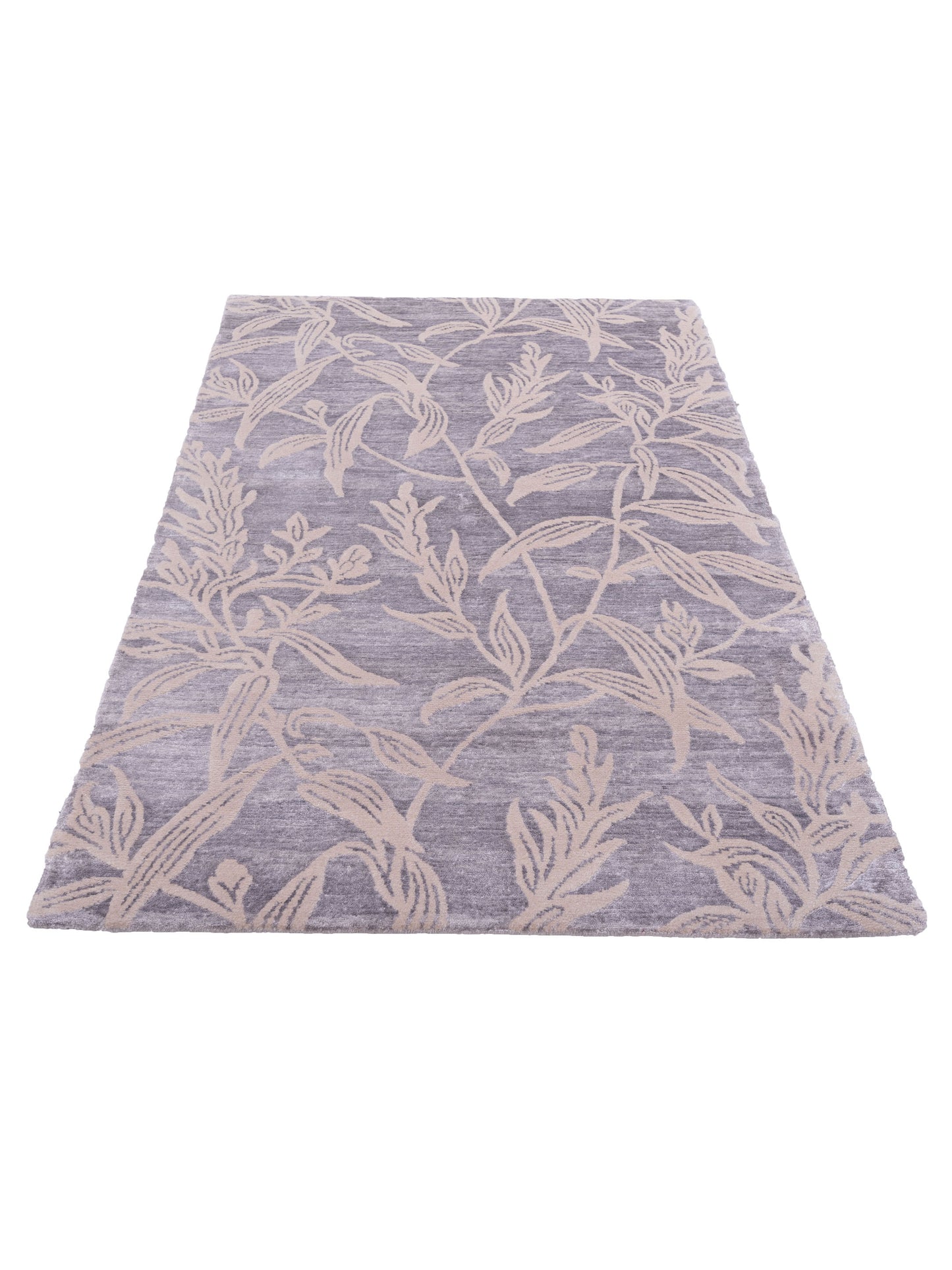 Tibetino 119739 Gray Ivory 4x5.11 Hand Knotted Rug