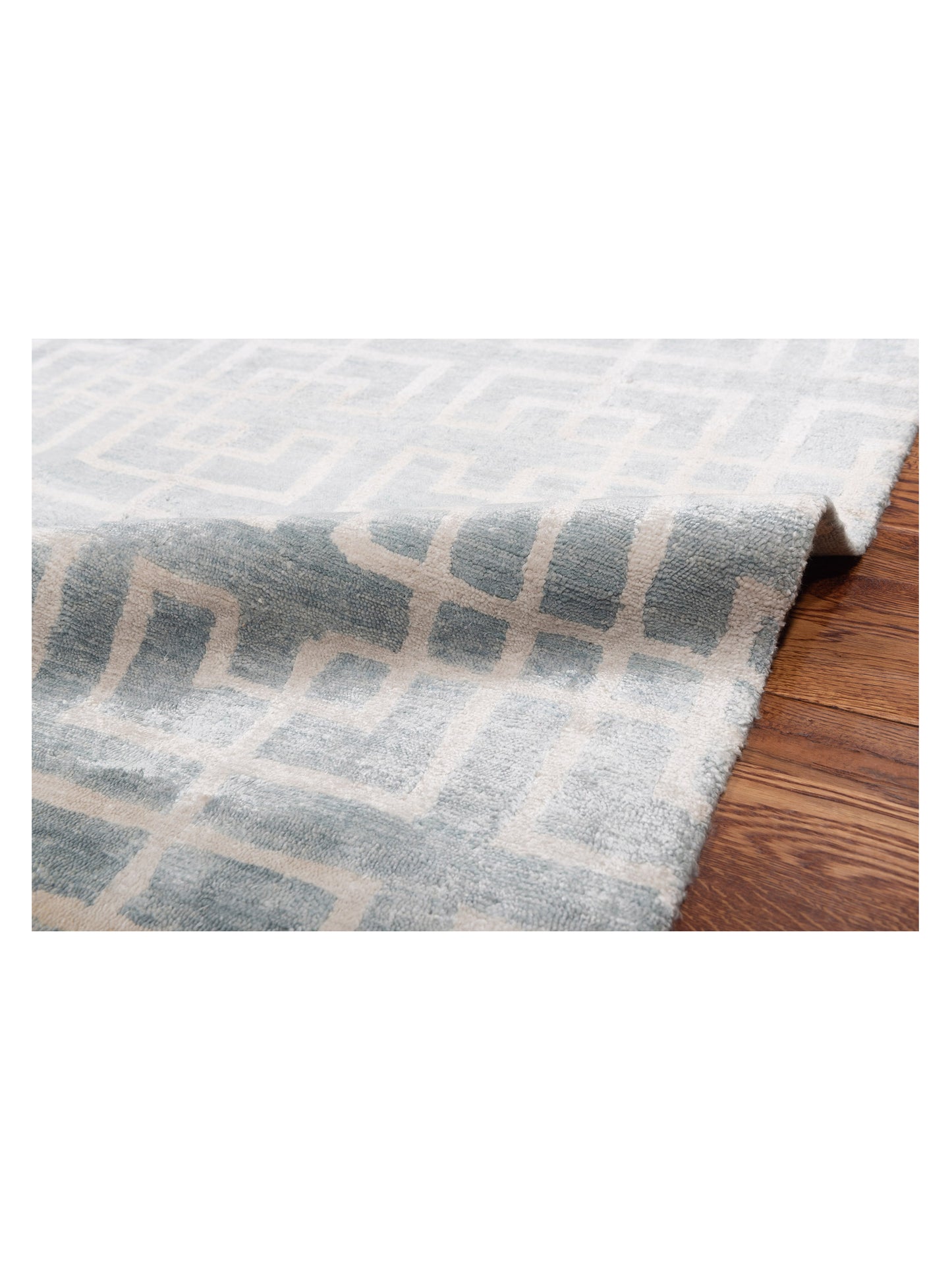Tibetino 119201 Blue 8x9.8 Hand Knotted Rug