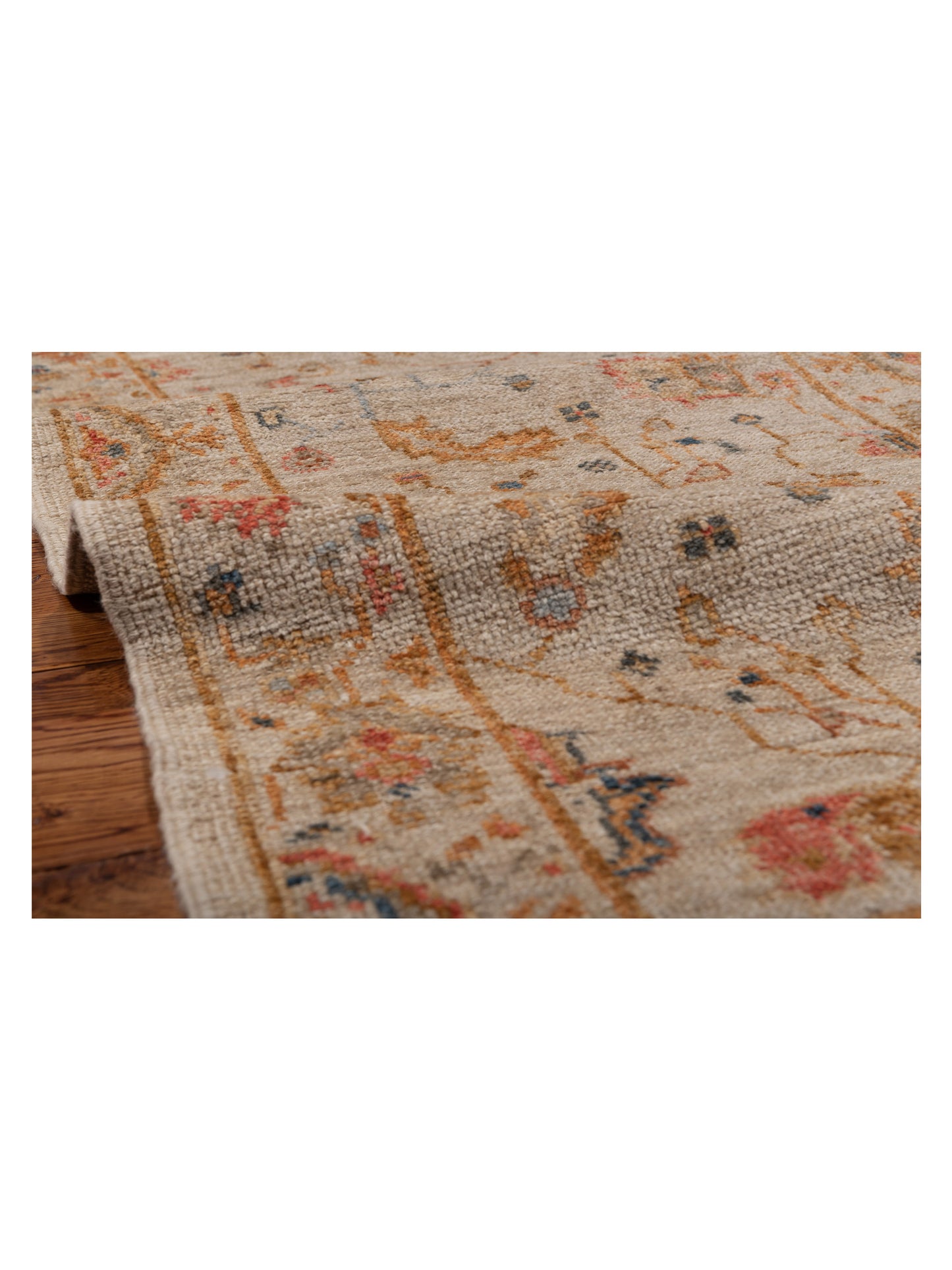 Angora Oushak 146501 Ivory Ivory 2.7x13.4 Hand Knotted Rug