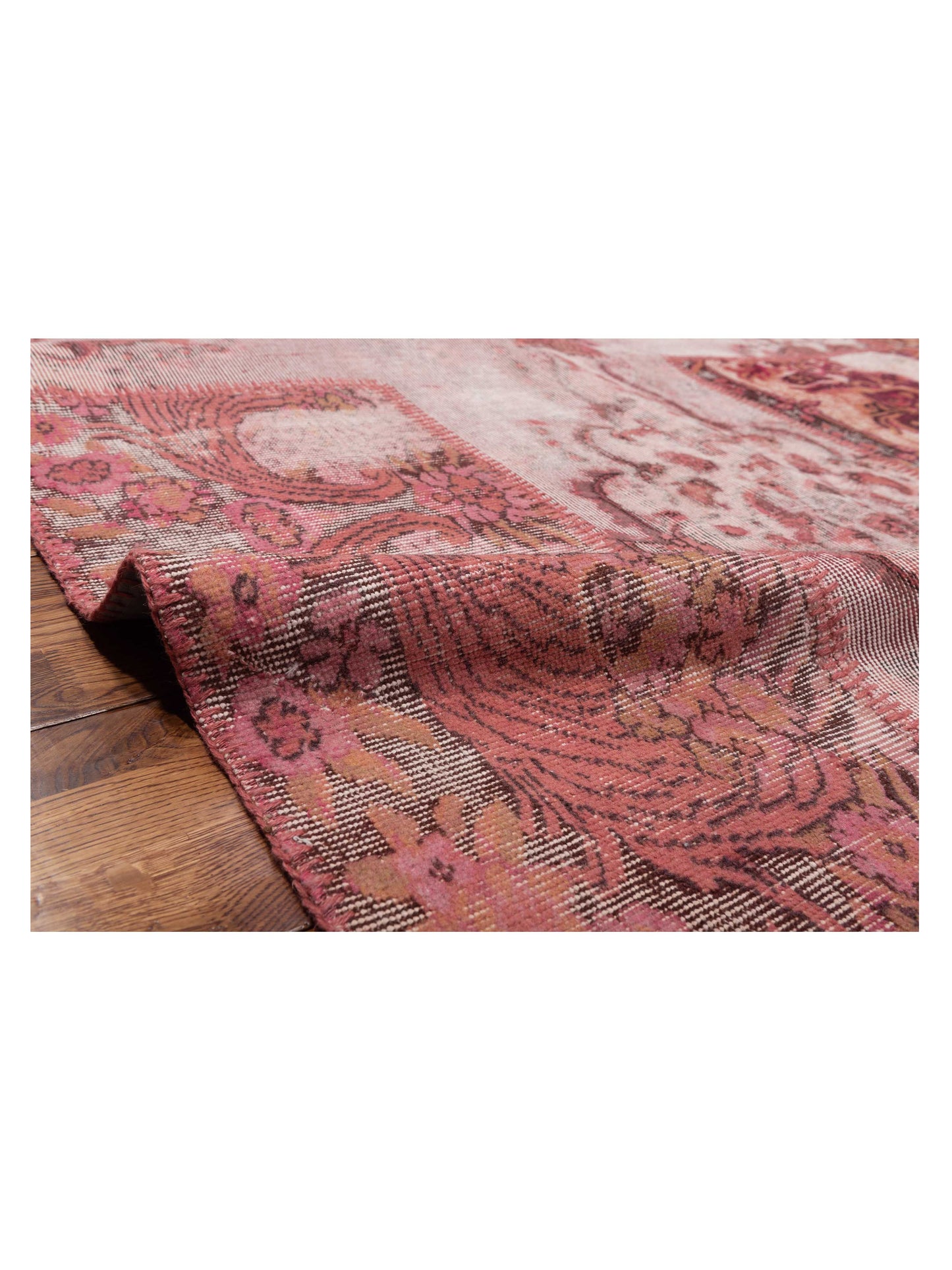 Turkish Vestige Patchwork 146028 Pink 9.1x12 Hand Knotted Rug