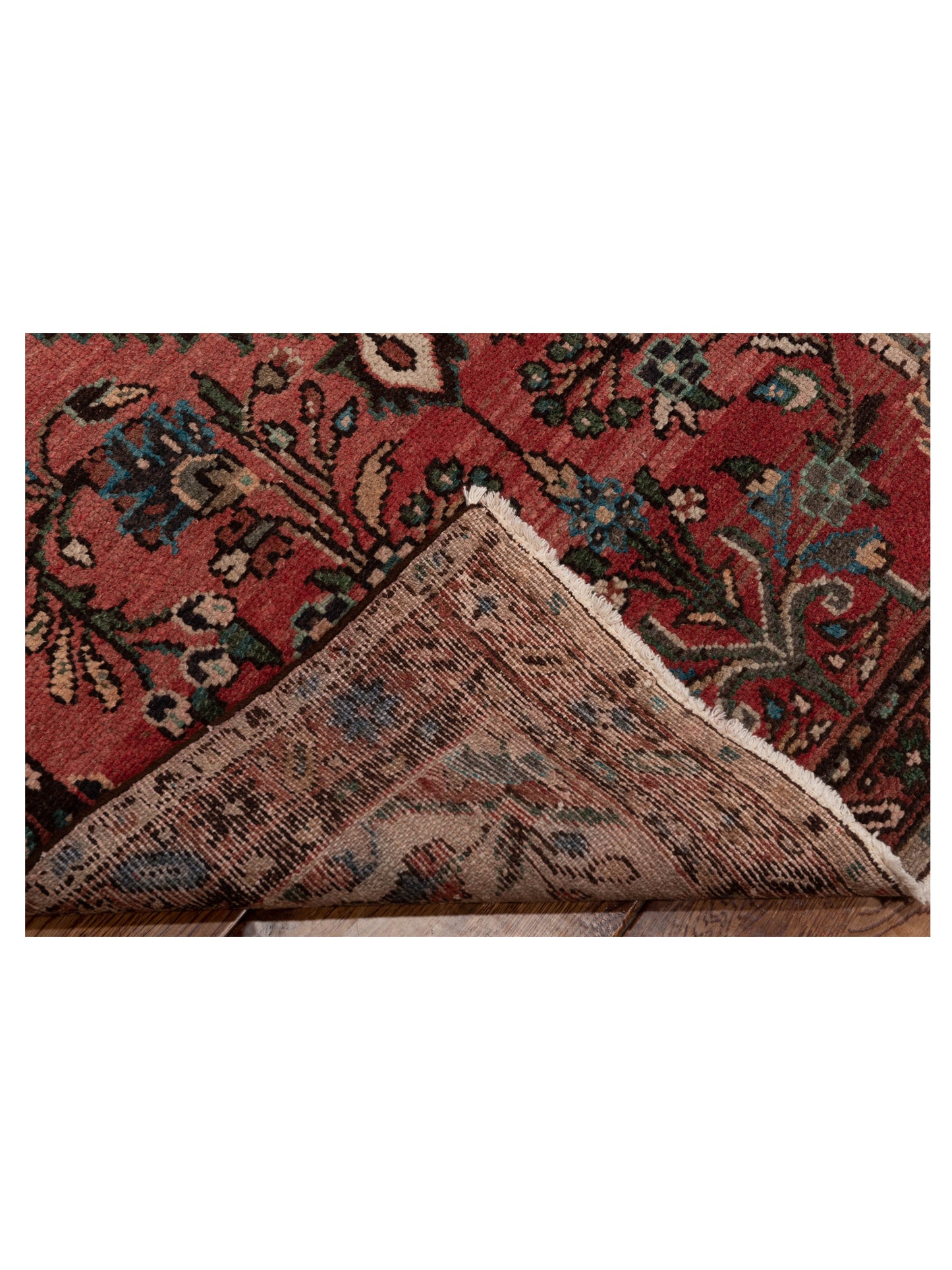 Persian 92785 Rust Brown 3.6x10.7 Hand Knotted Rug