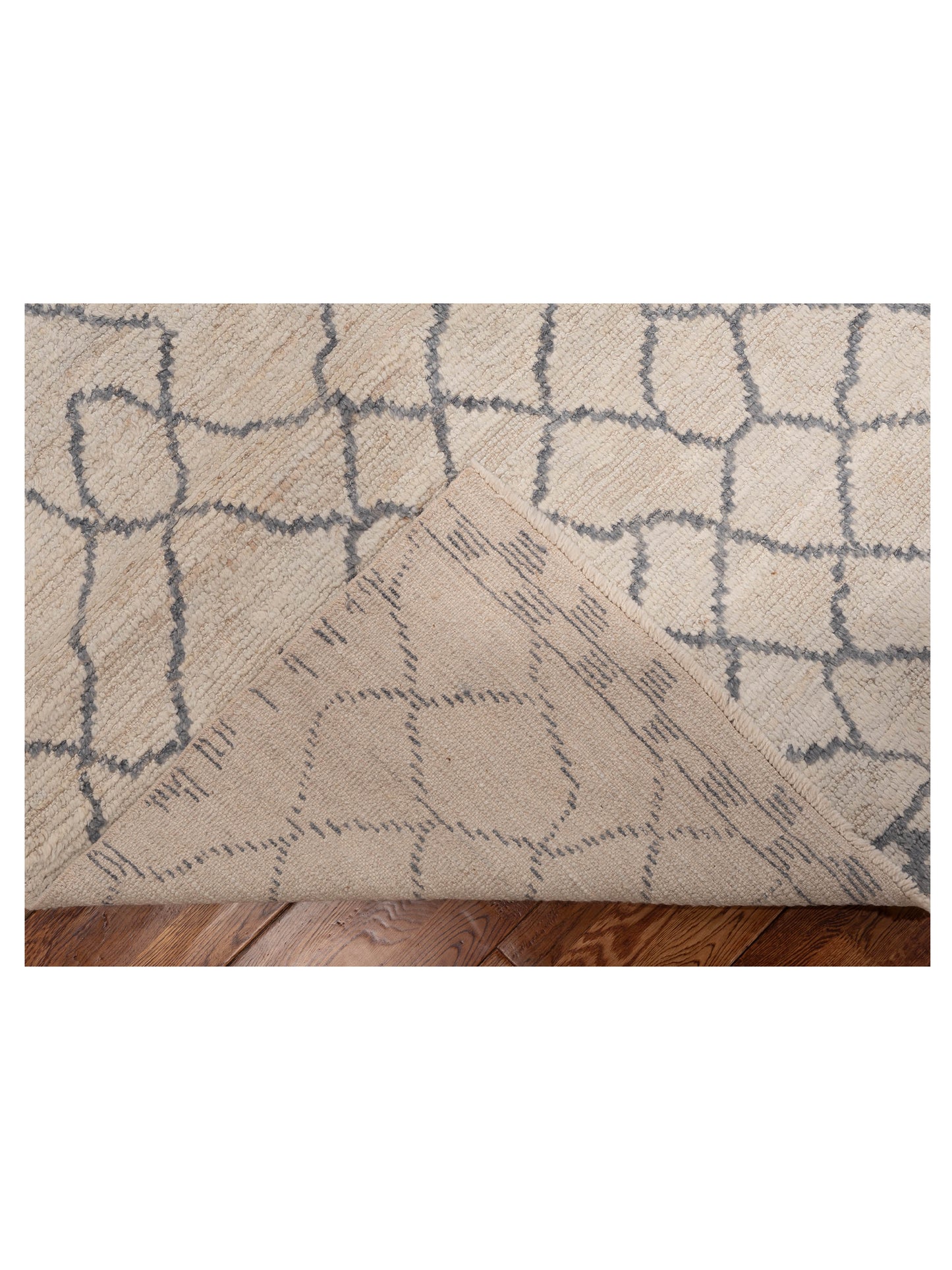 Berber Aspendos Ivory Gray 8.5x10.1 Hand Knotted Rug