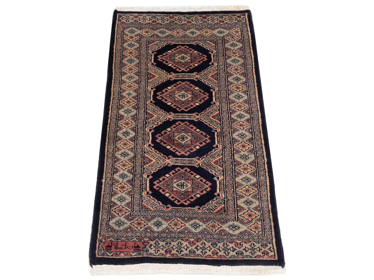 Bokhara 146629 Charcoal Beige 2.1x3.11 Hand Knotted Rug