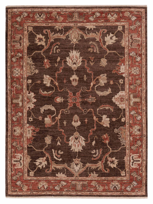 Anadol Angora Oushak  Dark Brown Rust Traditional