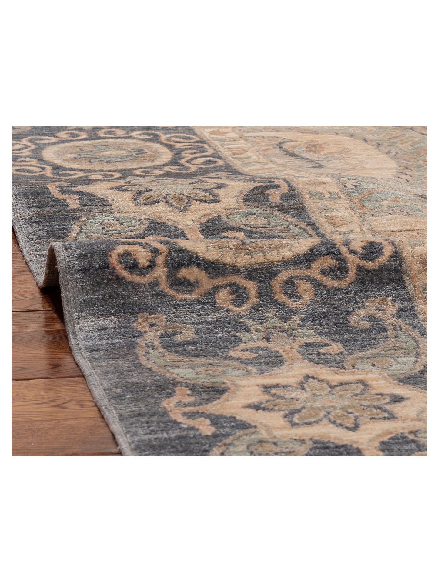 Sultan 156035 Blue Gray 8.2x10 Hand Knotted Rug