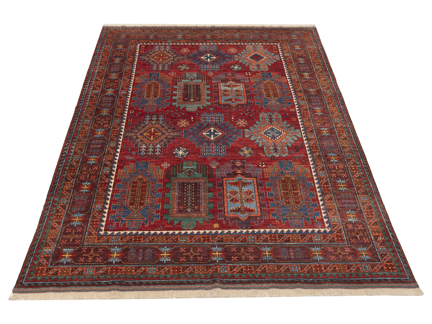 Sultan 152371 Red Purple 7.8x10.10 Hand Knotted Rug