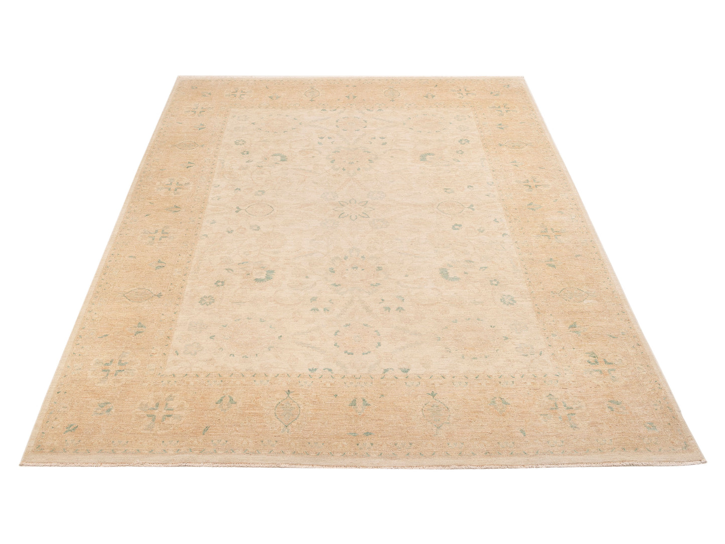 Laila 113079 Ivory Light Brown 9x11.4 Hand Knotted Rug