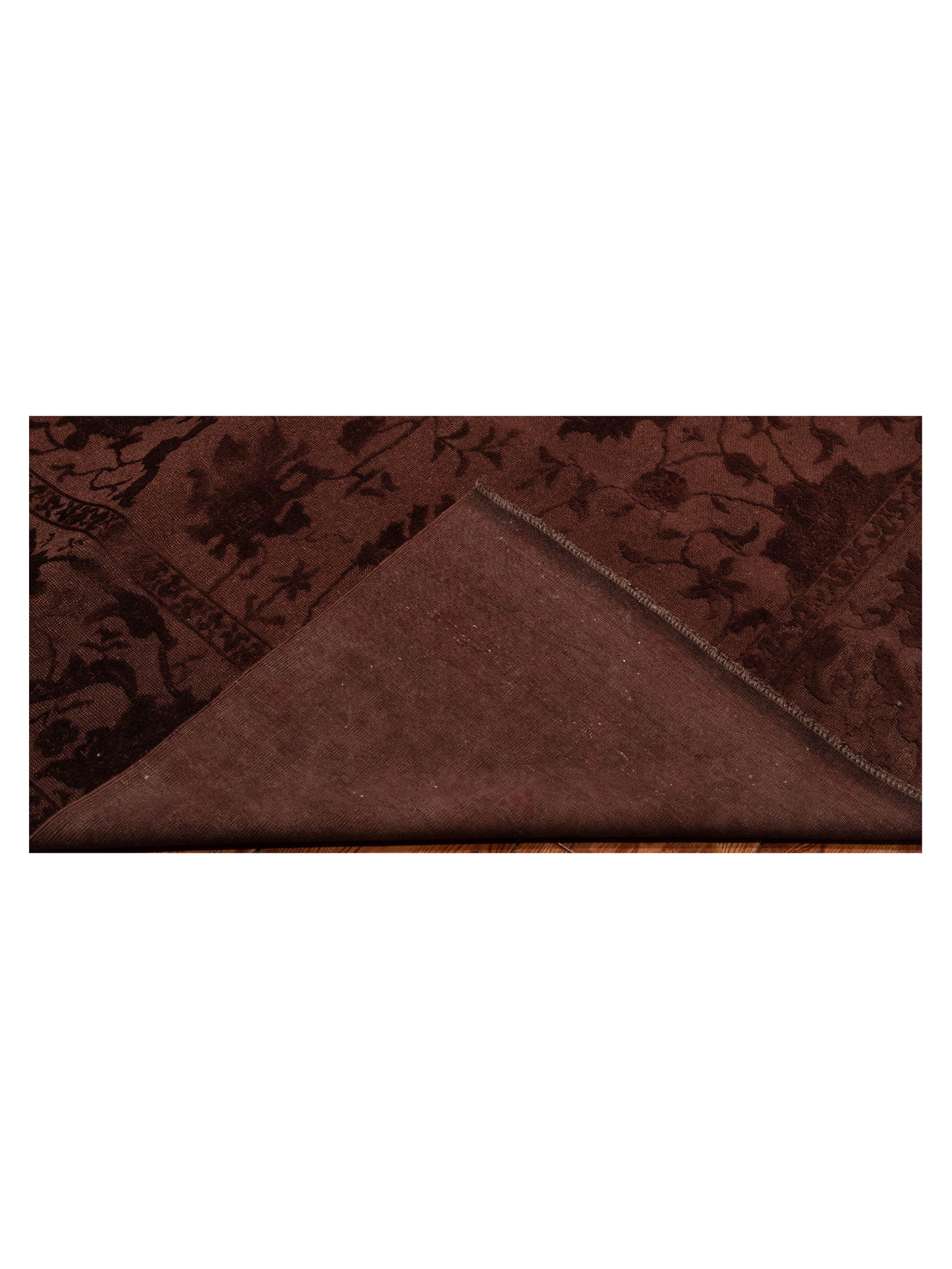 Vintage 105086 Dark Brown 6.8x9.1 Hand Knotted Rug