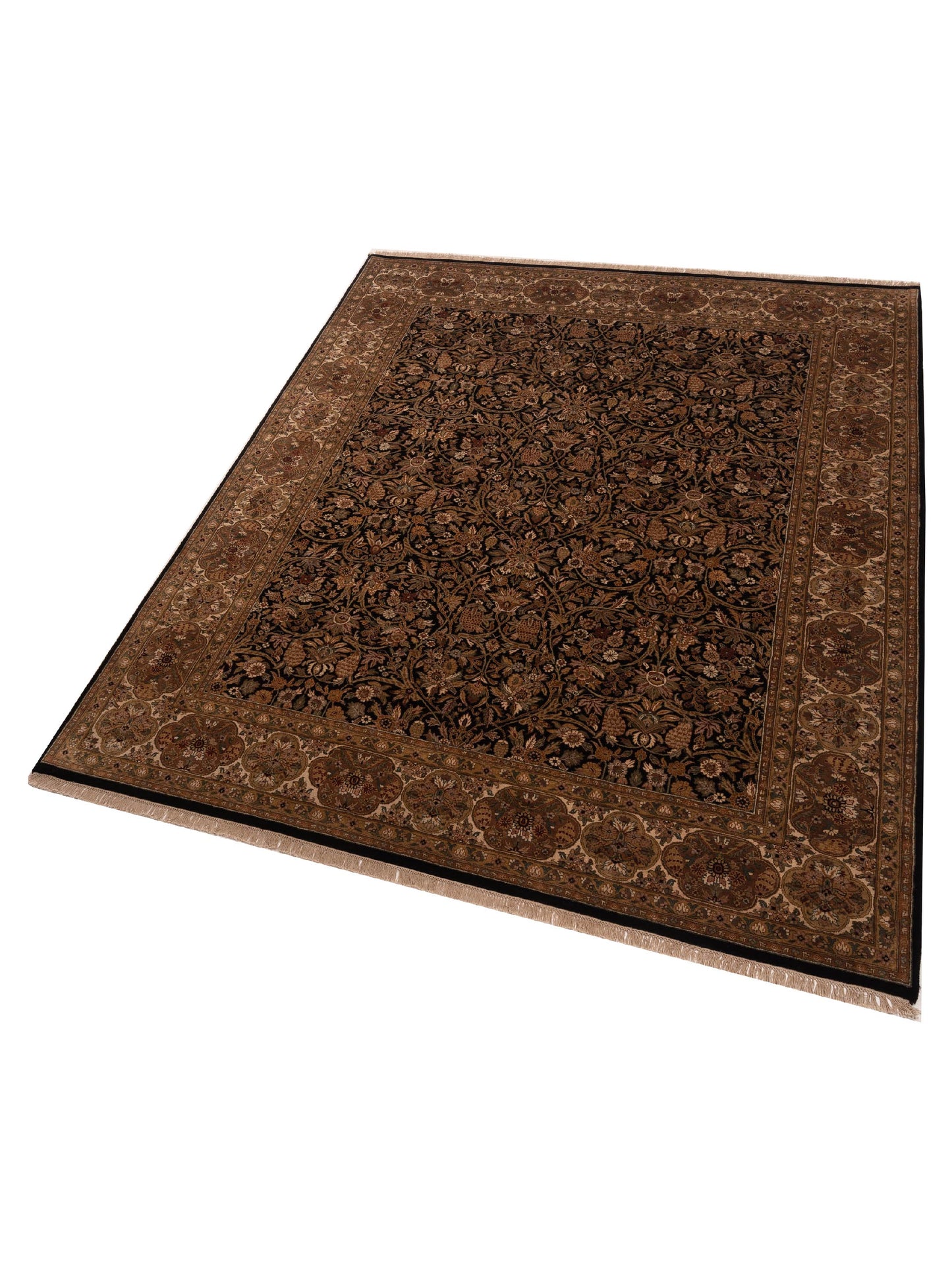 Jahan 90995 Black Ivory 9.2x11.8 Hand Knotted Rug