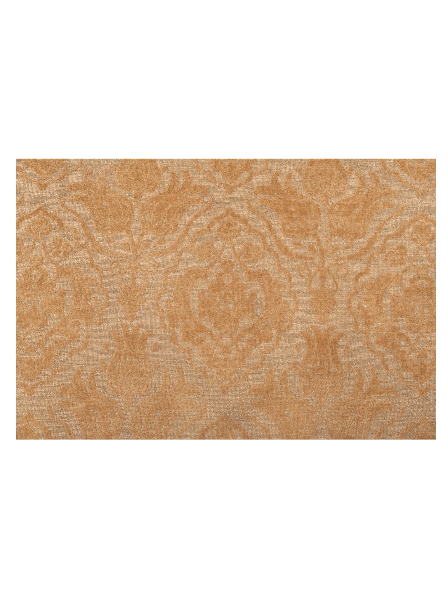 Defne Tulip Cream Gold 9.3x11.11 Hand Knotted Rug