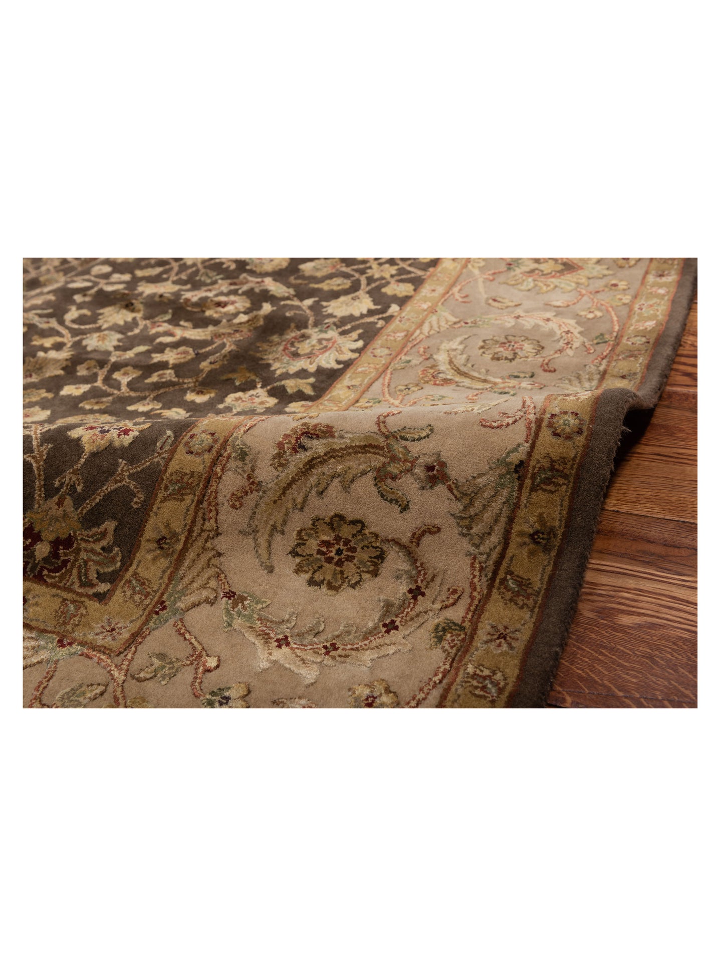 Imperial Silk 122313 Brown Beige 6.2x9.8 Hand Knotted Rug