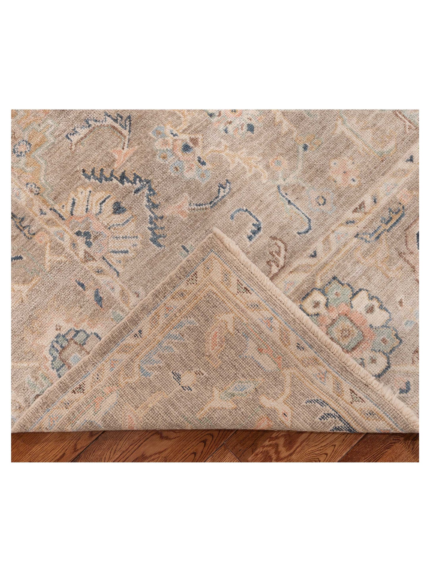 Angora Oushak 153962 Gray Gray 9x12.1 Hand Knotted Rug