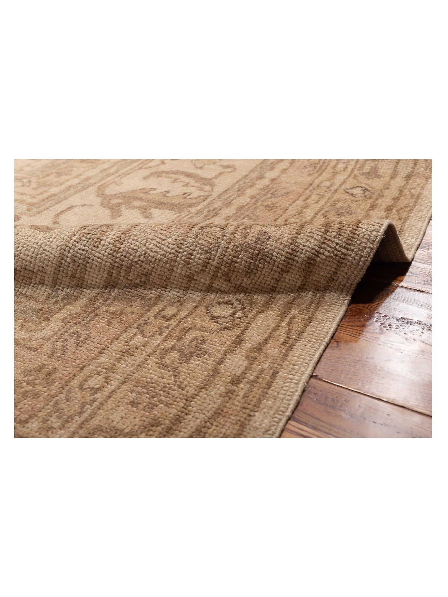 Angora Oushak 108102 Ivory Ivory 12.6x17.4 Hand Knotted Rug
