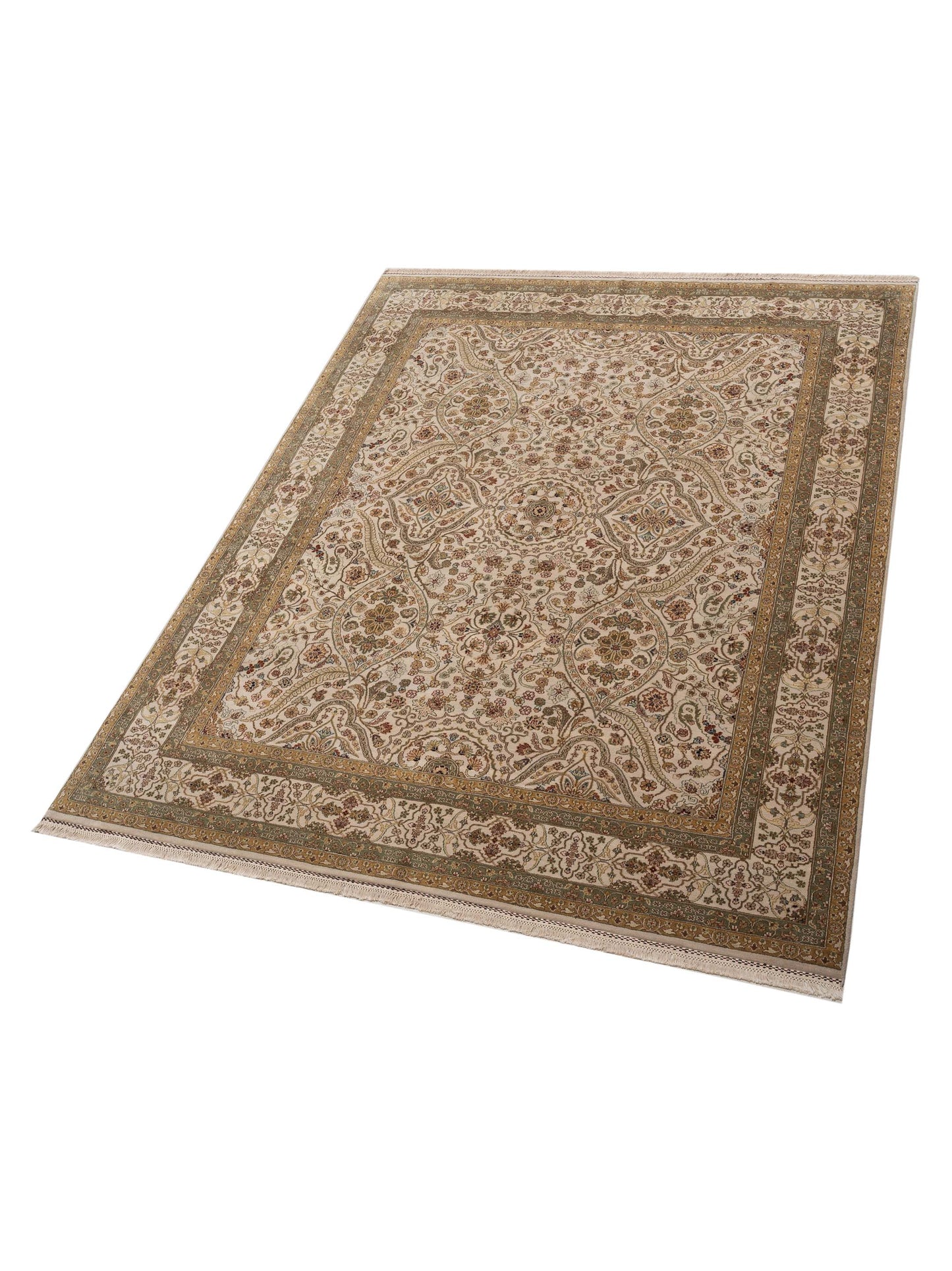 Platinum 82603 Ivory Ivory 8.2x10.2 Hand Knotted Rug